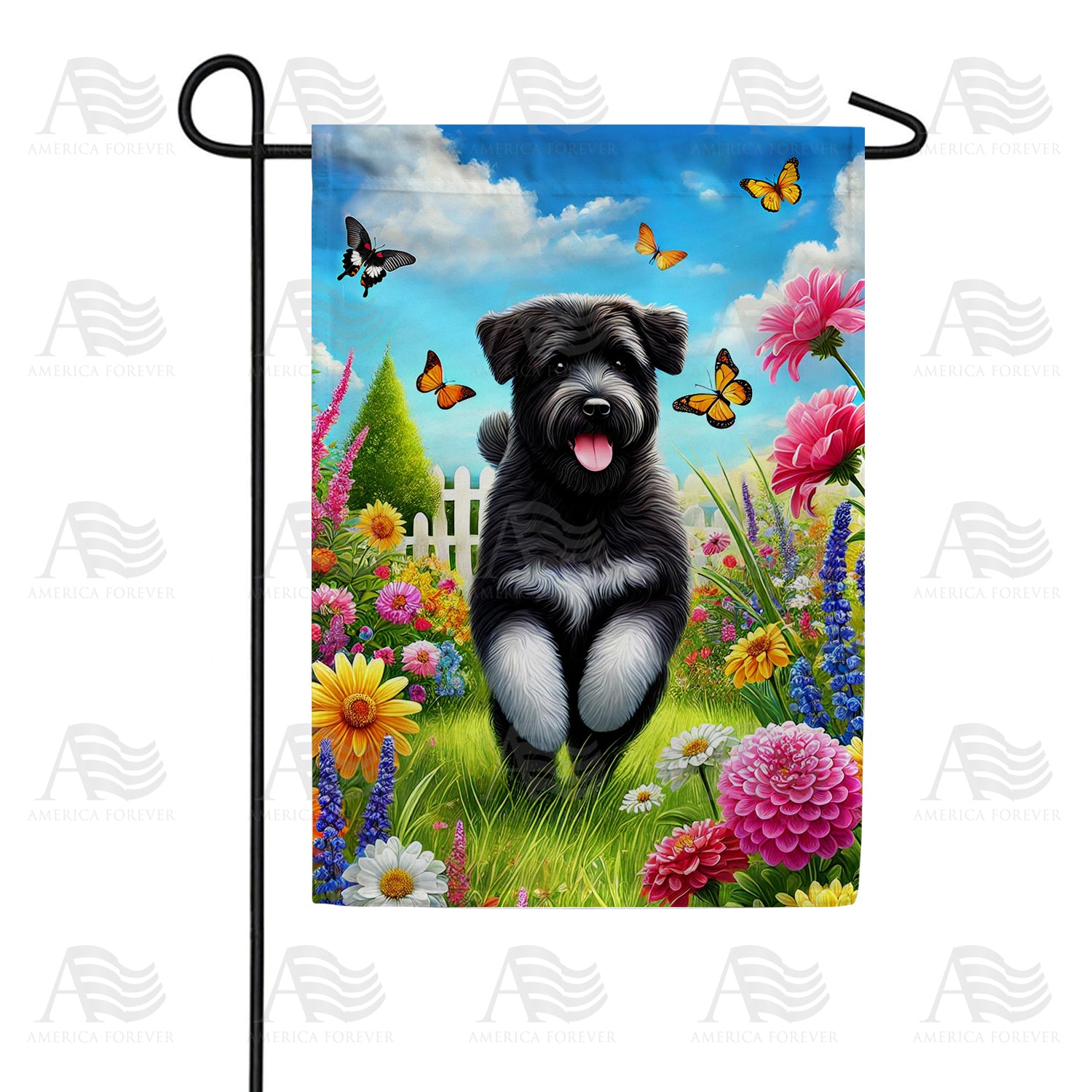 Playful Dog Double Sided Garden Flag