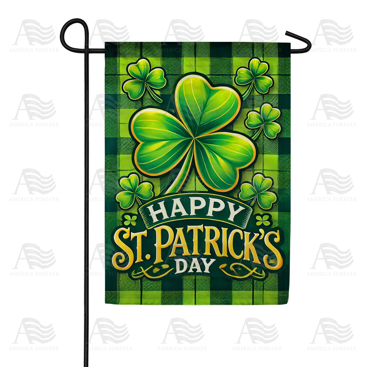 St. Patrick's Day Shamrock Garden Flag