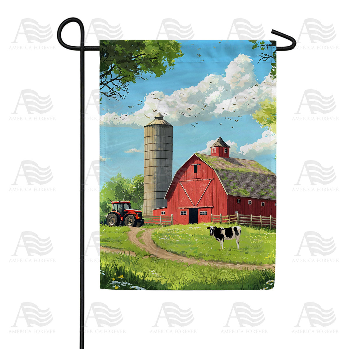 Red Barn Farm Country Double Sided Garden Flag