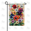 Watercolor Pansy Garden Double Sided Garden Flag