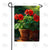 Red Geranium Pots Double Sided Garden Flag