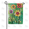 Folk Art Flower Garden Double Sided Garden Flag