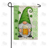 St Patrick's Day Gnome Beer Welcome Garden Flag