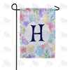 Watercolor Floral Monogram Double Sided Garden Flag 12.5" x 18"