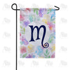 Watercolor Floral Monogram Double Sided Garden Flag 12.5" x 18"