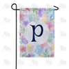 Watercolor Floral Monogram Double Sided Garden Flag 12.5" x 18"