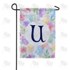 Watercolor Floral Monogram Double Sided Garden Flag 12.5" x 18"