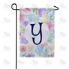 Watercolor Floral Monogram Double Sided Garden Flag 12.5" x 18"