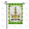 Personalized Spring Topiary with Pink Bows Double Sided Garden Flag