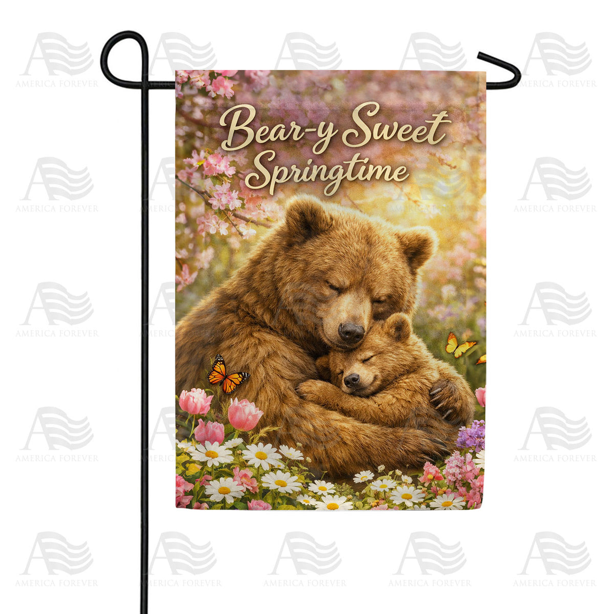 Bear-y Sweet Springtime Garden Flag