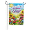 Welcome Spring Sunflowers and Butterflies Garden Flag