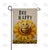 Bee Happy Sunflower Double Sided Burlap Garden Flag