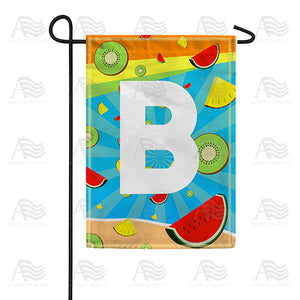 Summer Time Fruits Monogram Double Sided Garden Flag