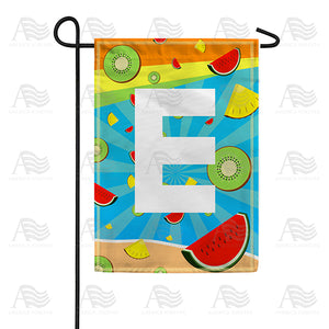 Summer Time Fruits Monogram Double Sided Garden Flag