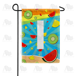 Summer Time Fruits Monogram Double Sided Garden Flag