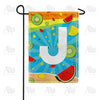 Summer Time Fruits Monogram Double Sided Garden Flag