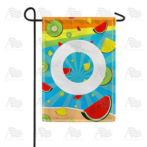 Summer Time Fruits Monogram Double Sided Garden Flag