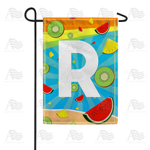 Summer Time Fruits Monogram Double Sided Garden Flag