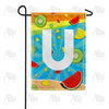Summer Time Fruits Monogram Double Sided Garden Flag