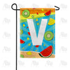 Summer Time Fruits Monogram Double Sided Garden Flag