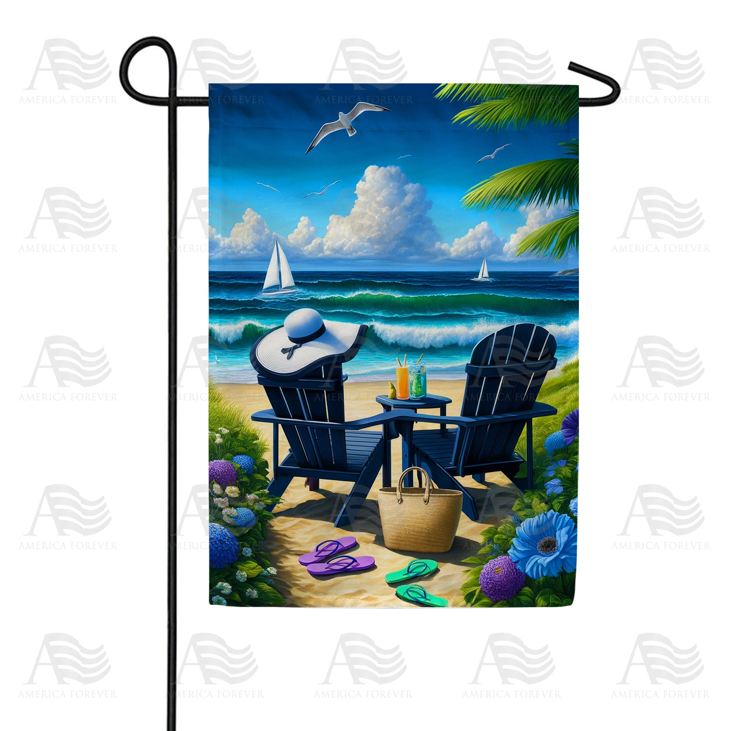 Seaside Summer Bliss Double Sided Garden Flag