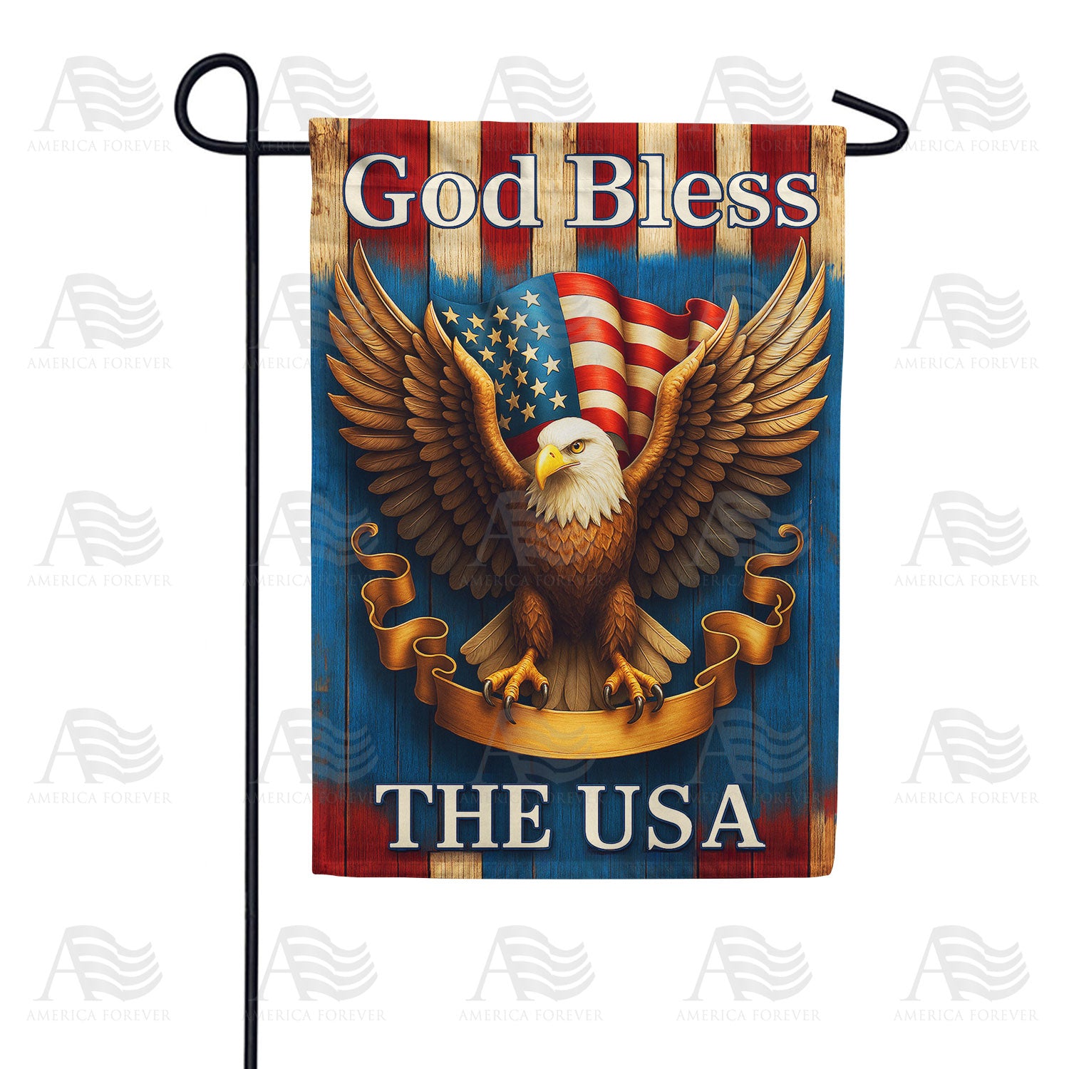 God Bless The USA Eagle Double Sided Garden Flag