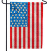 American Flag Floral Petals Double Sided Garden Flag
