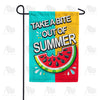 Take a Bite Out of Summer Modern Watermelon Double Sided Garden Flag