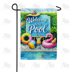 Welcome to the Pool Summer Decor Double Sided Garden Flag - 12.5