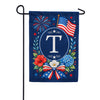 Floral Fireworks Patriotic Monogram Garden Flag