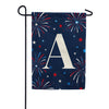 Patriotic Fireworks Monogram Double Sided Garden Flag - 12.5" x 18"