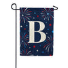 Patriotic Fireworks Monogram Double Sided Garden Flag - 12.5" x 18"