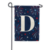 Patriotic Fireworks Monogram Double Sided Garden Flag - 12.5" x 18"