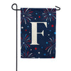 Patriotic Fireworks Monogram Double Sided Garden Flag - 12.5" x 18"