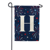 Patriotic Fireworks Monogram Double Sided Garden Flag - 12.5" x 18"