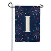 Patriotic Fireworks Monogram Double Sided Garden Flag - 12.5" x 18"