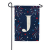 Patriotic Fireworks Monogram Double Sided Garden Flag - 12.5" x 18"