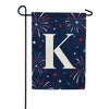Patriotic Fireworks Monogram Double Sided Garden Flag - 12.5" x 18"