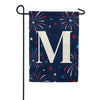 Patriotic Fireworks Monogram Double Sided Garden Flag - 12.5" x 18"