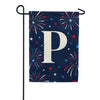 Patriotic Fireworks Monogram Double Sided Garden Flag - 12.5" x 18"