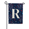 Patriotic Fireworks Monogram Double Sided Garden Flag - 12.5" x 18"