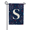 Patriotic Fireworks Monogram Double Sided Garden Flag - 12.5" x 18"