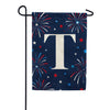 Patriotic Fireworks Monogram Double Sided Garden Flag - 12.5" x 18"