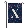 Patriotic Fireworks Monogram Double Sided Garden Flag - 12.5" x 18"