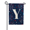 Patriotic Fireworks Monogram Double Sided Garden Flag - 12.5" x 18"