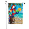 It's 5 O'Clock Somewhere Tropical Parrot Garden Flag