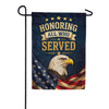 Honoring All Who Served Patriotic Eagle Garden Flag