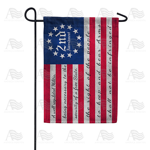Rustic 2nd Amendment USA Double Sided Garden Flag