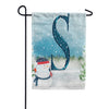 Let It Snow Watercolor Monogram Double Sided Garden Flag