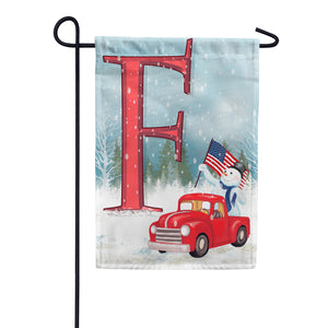 Happy Holidays America Monogram Double Sided Garden Flag